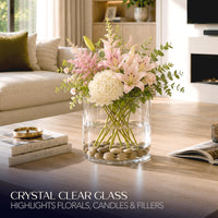 Clear Glass Cylinder Vase