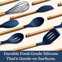 Navy Silicone Utensils (Set of 8)