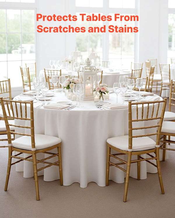 White Round Tablecloths (Set of 6)