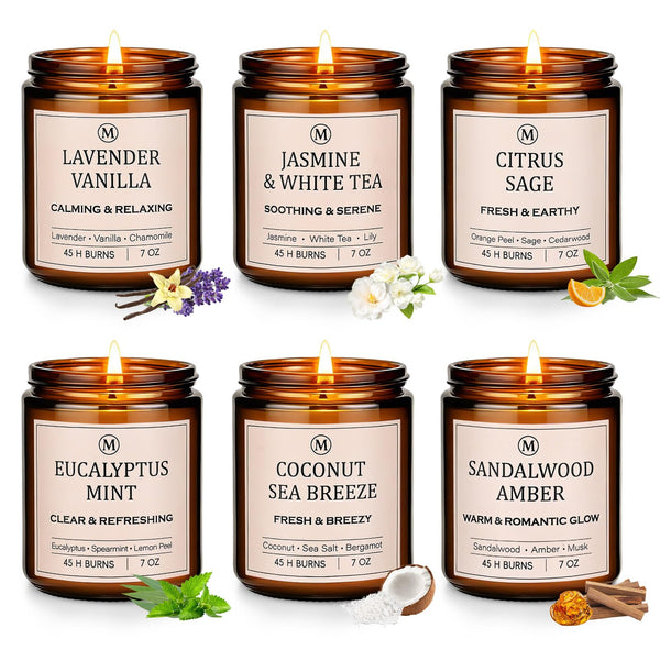 Assorted Soy Candles (Set of 6)