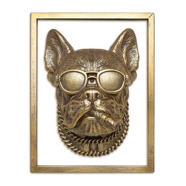 Bulldog Head Wall Decor