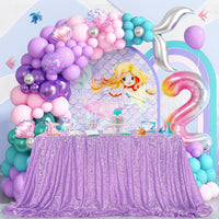 Lavender Sequin Tablecloth