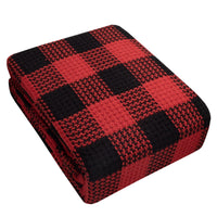 Burgundy Buffalo Plaid Blanket