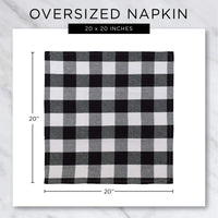 Black Stripe Napkins (Set of 6)