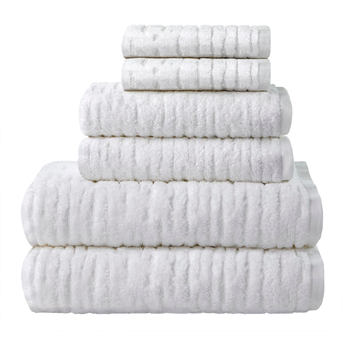 White Plush Towels (Set of 6)