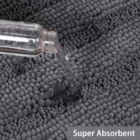 Charcoal Chenille Bath Rug