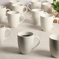 White Porcelain Mugs (Set of 12)