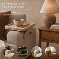 Natural Wood Sofa Arm Tray