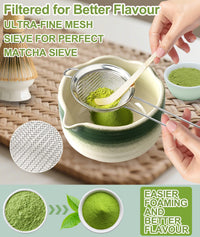 Green Ceramic Matcha Set (Set of 7)