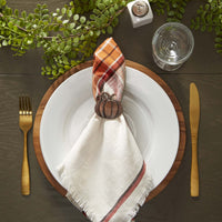 Orange Plaid Napkins (Set of 6)