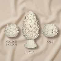 White Ceramic Artichoke Decor (Set of 3)