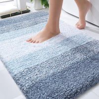 Blue Microfiber Bath Mat
