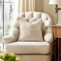 Beige Throw Pillow Cover (Set of 2)