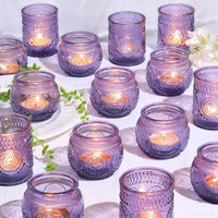 Purple Votive Candle Holders