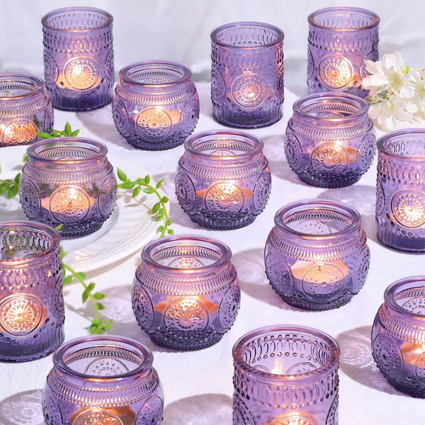 Purple Votive Candle Holders