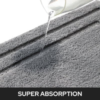 Grey Microfiber Bath Mat (Set of 2)