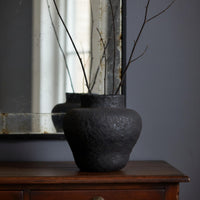 Black Frosted Ceramic Vase