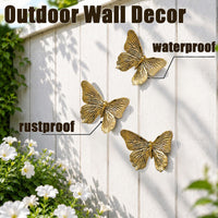 Copper Butterfly Wall Decor (Set of 3)