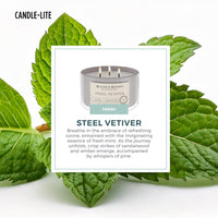 Steel Vetiver 3-Wick Candle