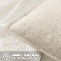 Natural Beige Euro Sham Cover (Set of 2)