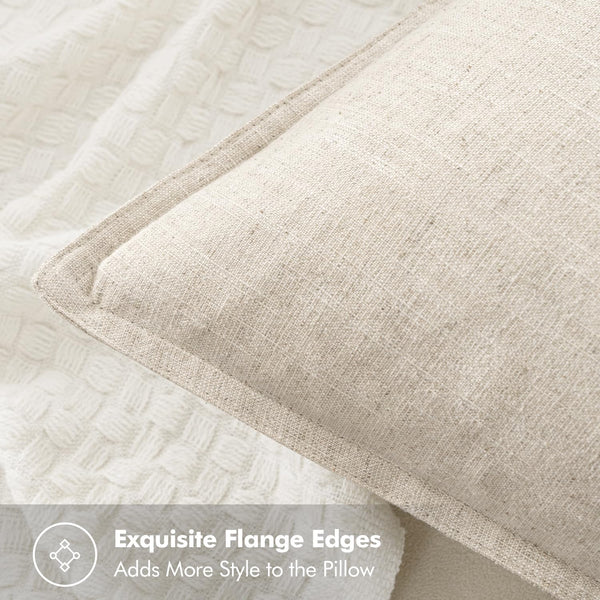 Natural Beige Euro Sham Cover (Set of 2)