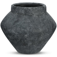 Black Distressed Ceramic Vase
