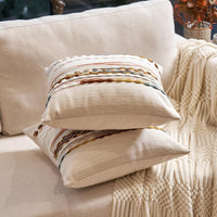 Orange Tufted Chenille Cover (Set of 2)