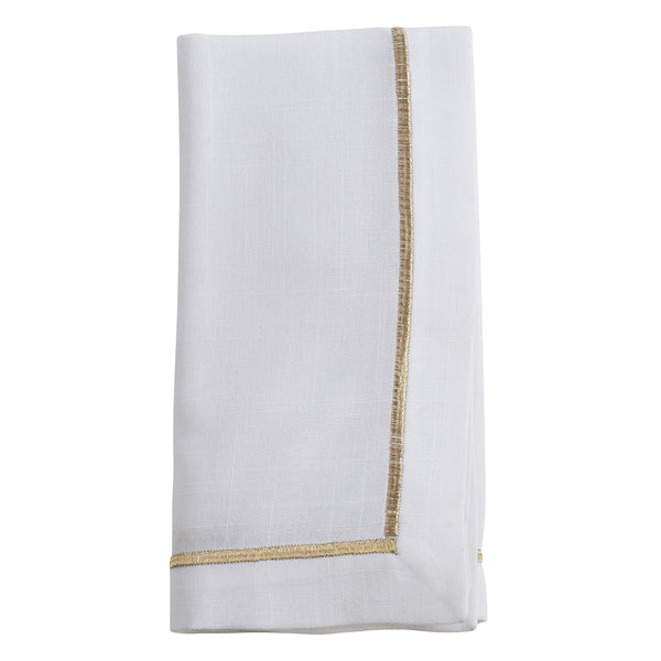Gold Embroidered Napkins (Set of 4)