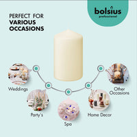 Ivory Dripless Pillar Candles (Set of 6)