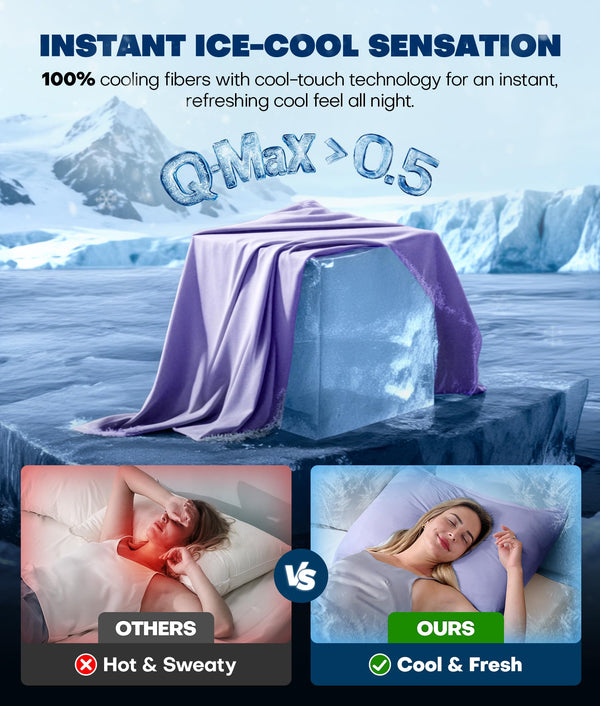 Purple Cooling Pillowcases (Set of 2)