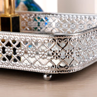 Silver Mirrored Vanity Tray