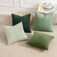 Forest Green Corduroy Pillow Cover (Set of 4)
