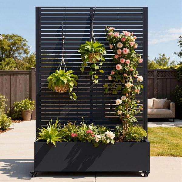 Steel Planter Box with Trellis