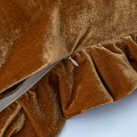 Camel Velvet Throw Pillow Cover (Set of 2)