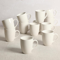 White Porcelain Mugs (Set of 12)