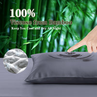 Dark Grey Bamboo Pillowcases (Set of 4)