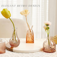Amber Glass Bud Vases (Set of 20)
