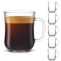 Diner Glass Coffee Mugs (Set of 6)