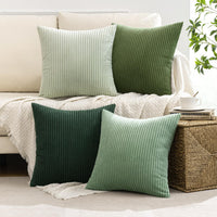 Forest Green Corduroy Pillow Cover (Set of 4)