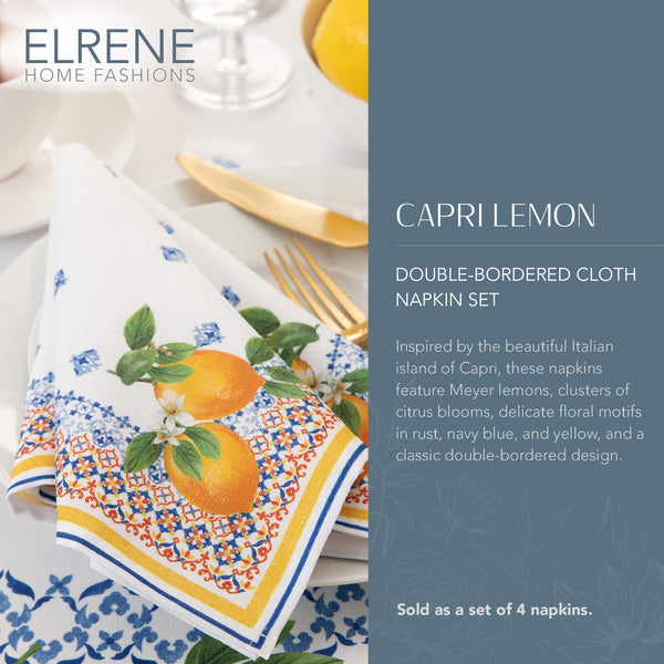 Capri Lemon Napkins (Set of 4)