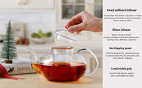 Clear Glass Infuser Tea Pot