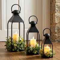 Outdoor Metal Lanterns (Set of 3)