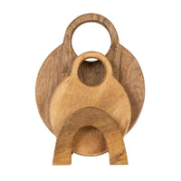 Round Mango Wood Cutting Boards (Set of 3)