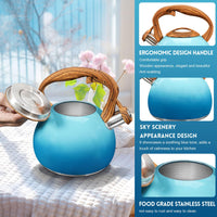 Ocean Blue Whistling Kettle