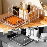 Clear Scalloped Acrylic Tray