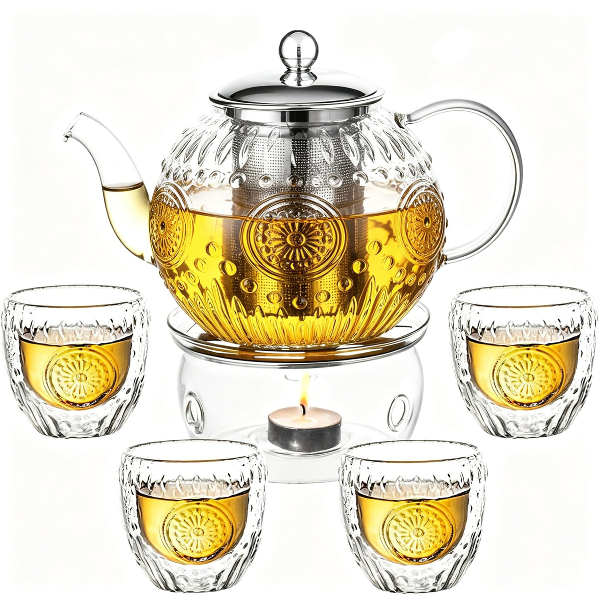Vintage Glass Teapot Set
