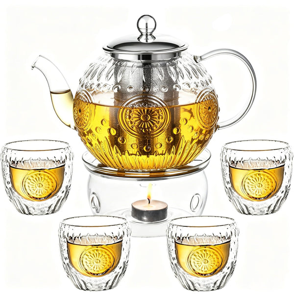 Vintage Glass Teapot Set