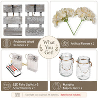 Mason Jar Wall Sconces (Set of 2)