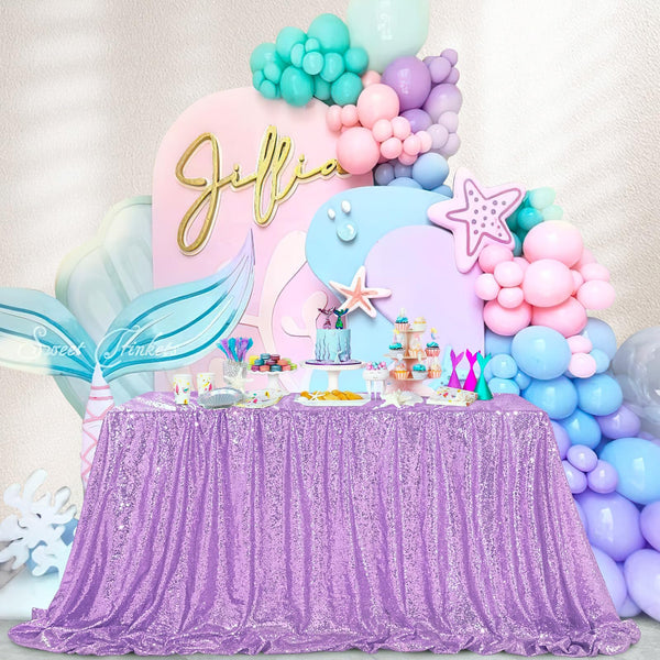 Lavender Sequin Tablecloth