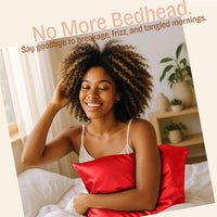 Red Satin Pillowcases (Set of 2)